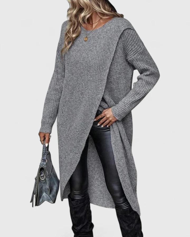 Fenella | Women's Knit Sweater Dress with Wrap Hem