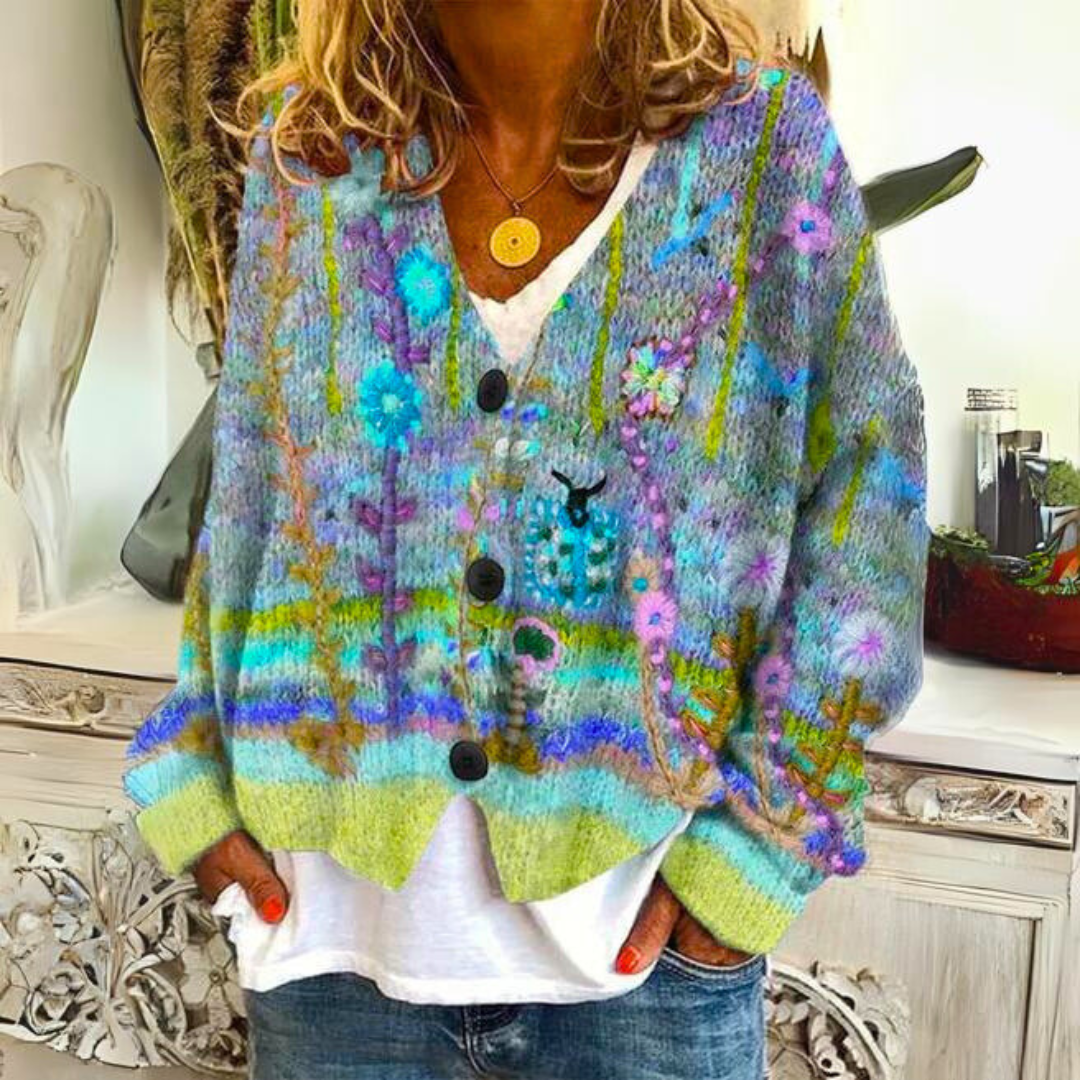 Gail | Warm Stylish Cardigan - Green