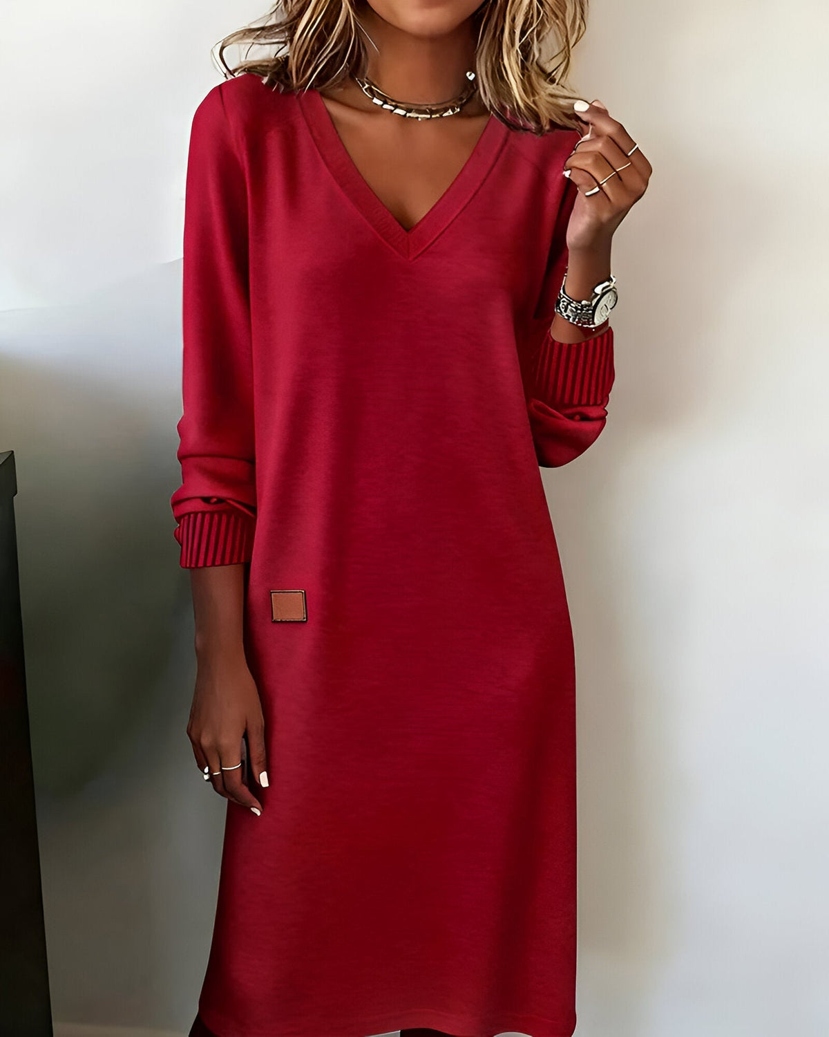 Halvine | Women's Long Sleeve Sweater Dress