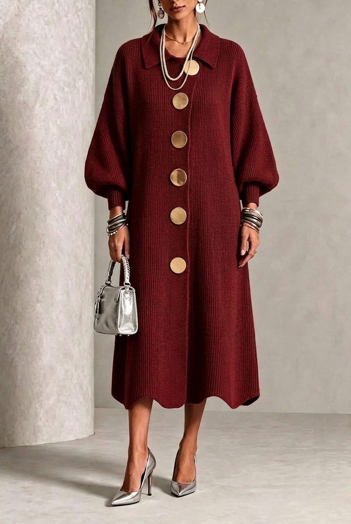 Colleen | Long Sleeve Button-Down Dress