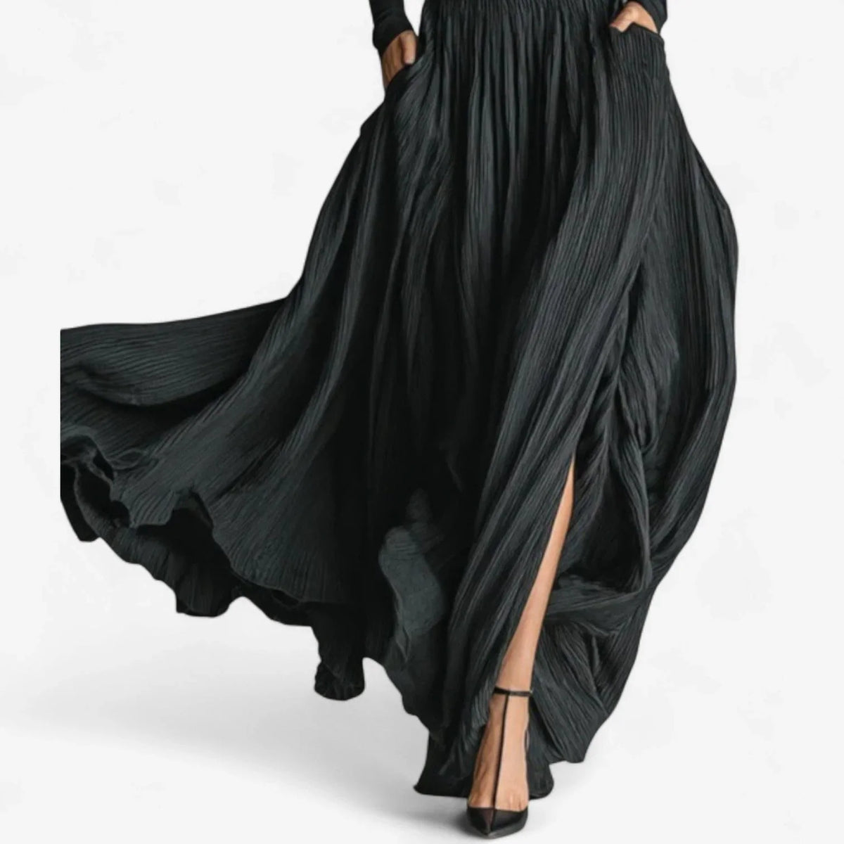 Annick - High-Waist Split Maxi Dress