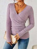Indira | Women's V-Neck Long Sleeve Wrap Top
