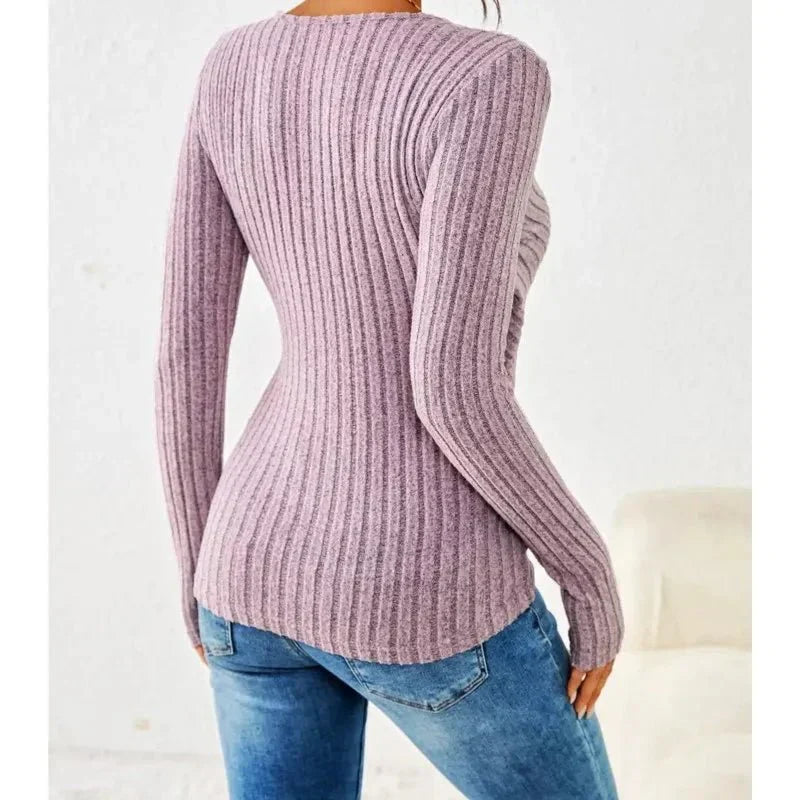 Indira | Women's V-Neck Long Sleeve Wrap Top
