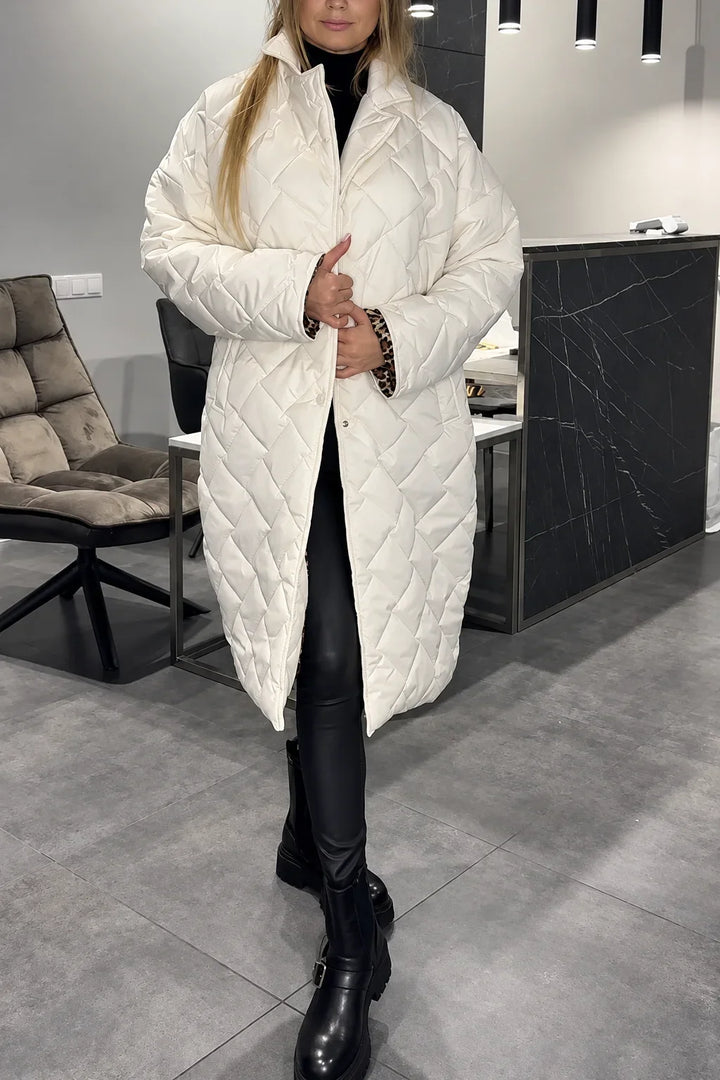 Lynn | Quilted Leopard-Lined Coat