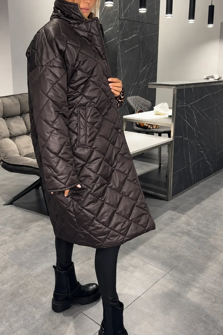 Lynn | Quilted Leopard-Lined Coat