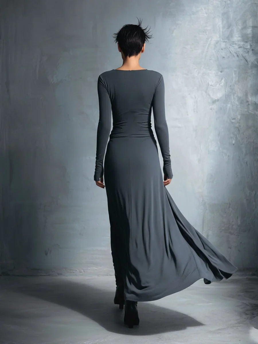 Naomie - Knot-Waist Maxi Dress