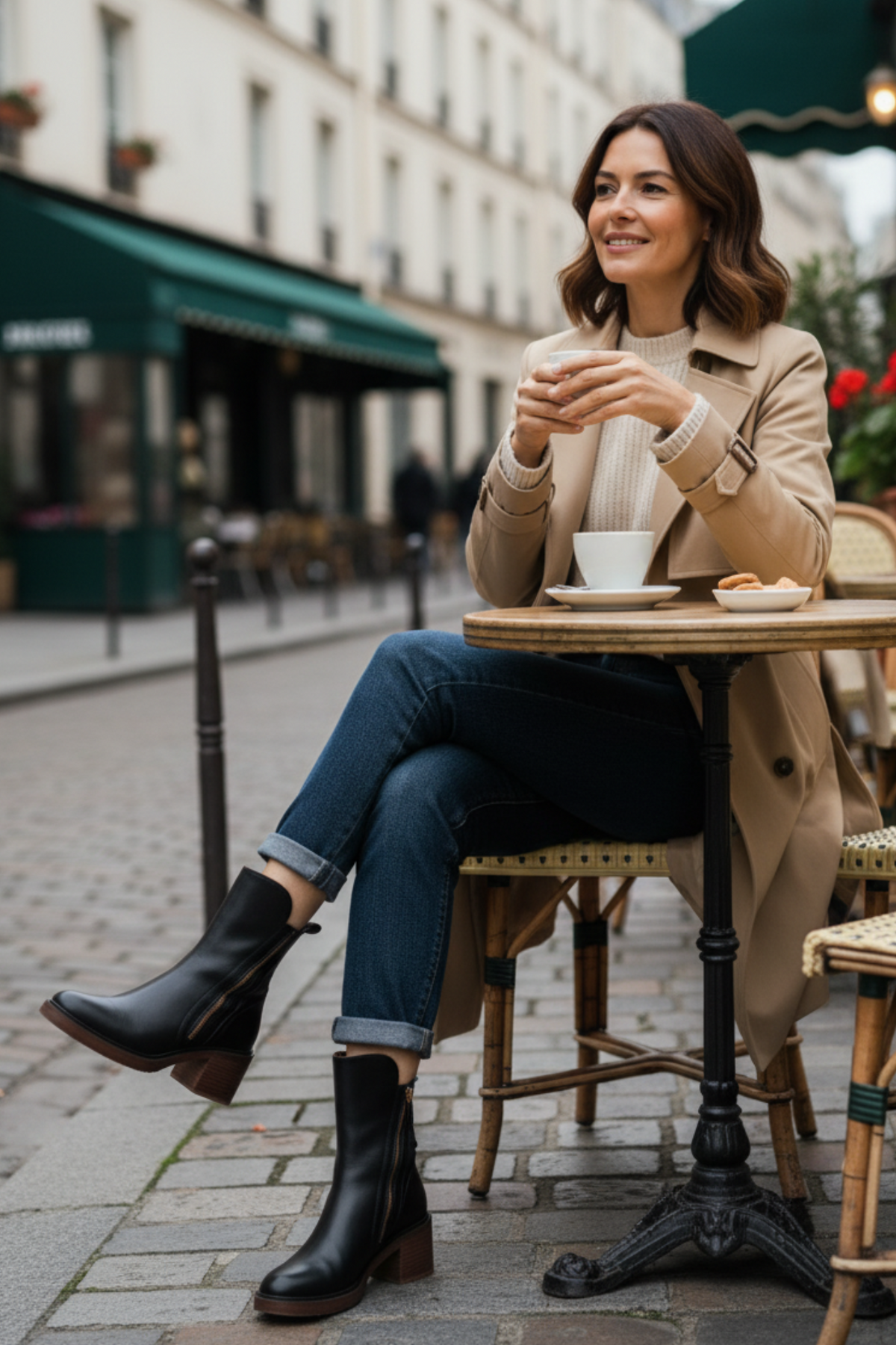 Nicole | Square Heel Leather Boots