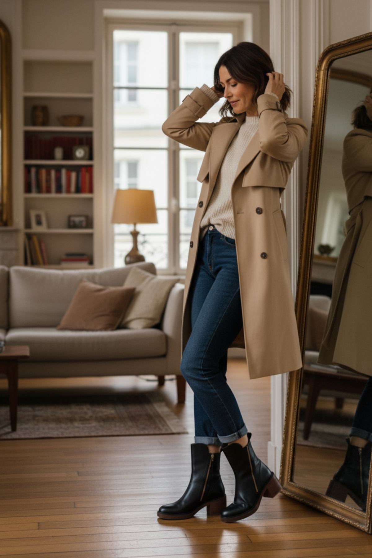Nicole | Square Heel Leather Boots