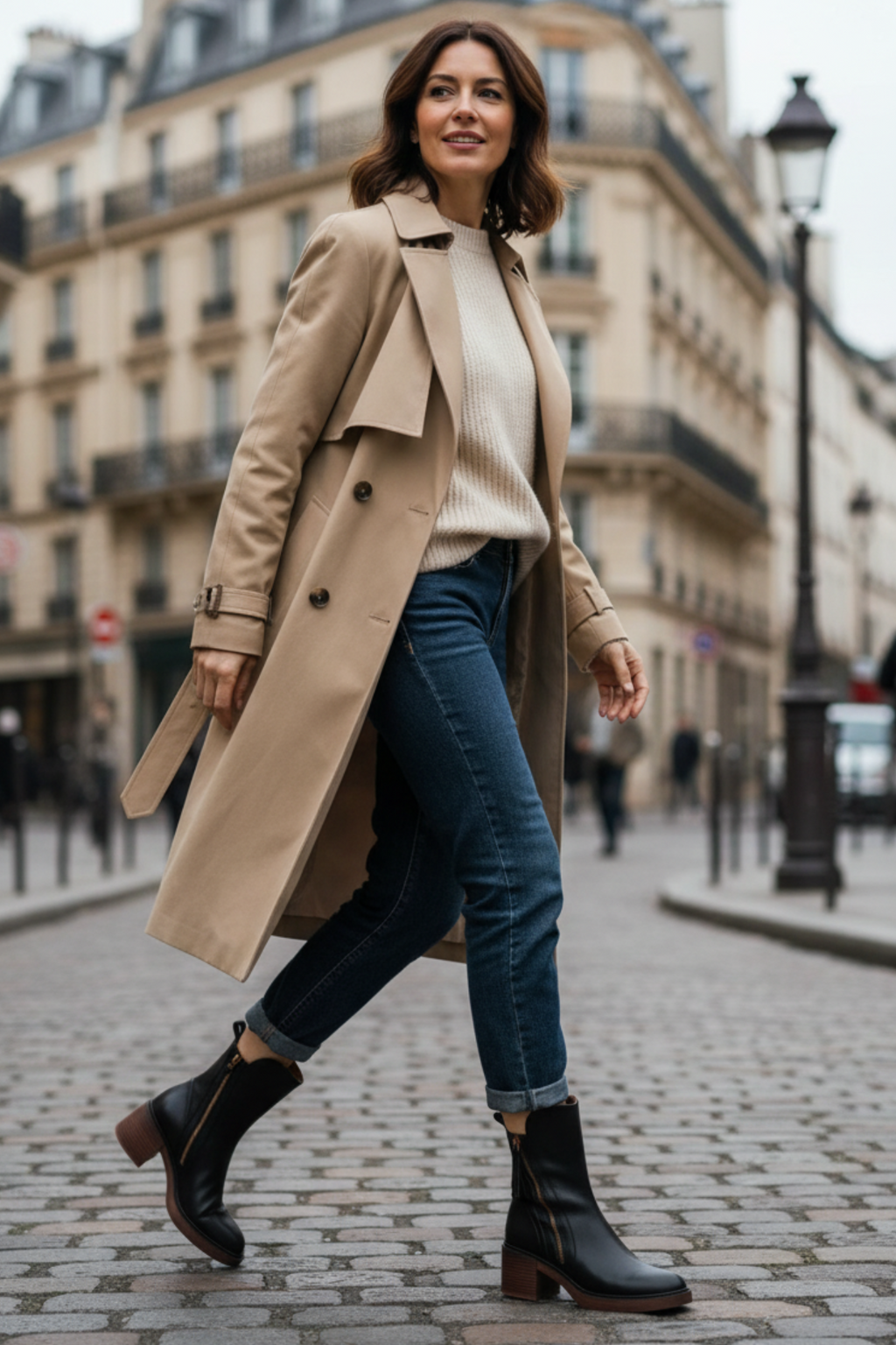 Nicole | Square Heel Leather Boots