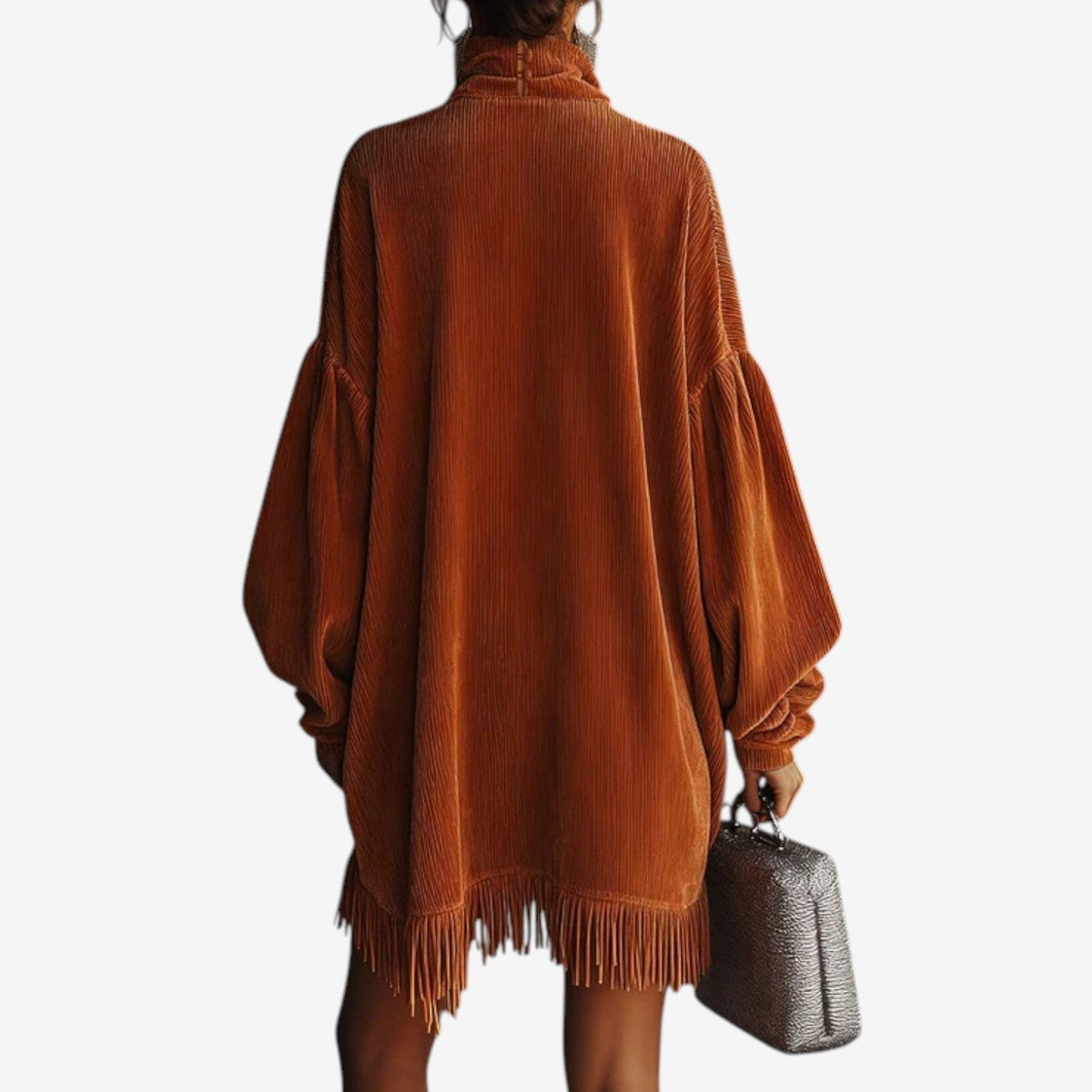 Inge | Women's Knit Sweater Dress with Fringe