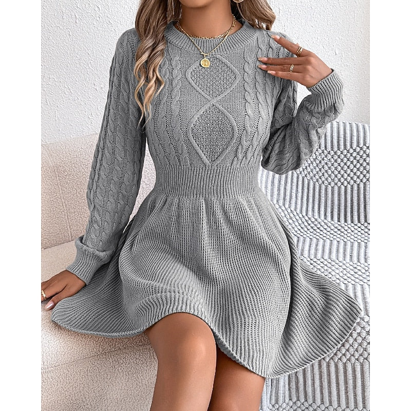Marvyn | Women's Cable-Knit Sweater Dress