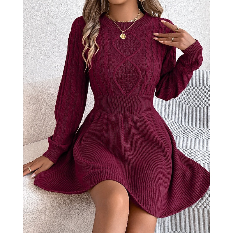 Marvyn | Women's Cable-Knit Sweater Dress