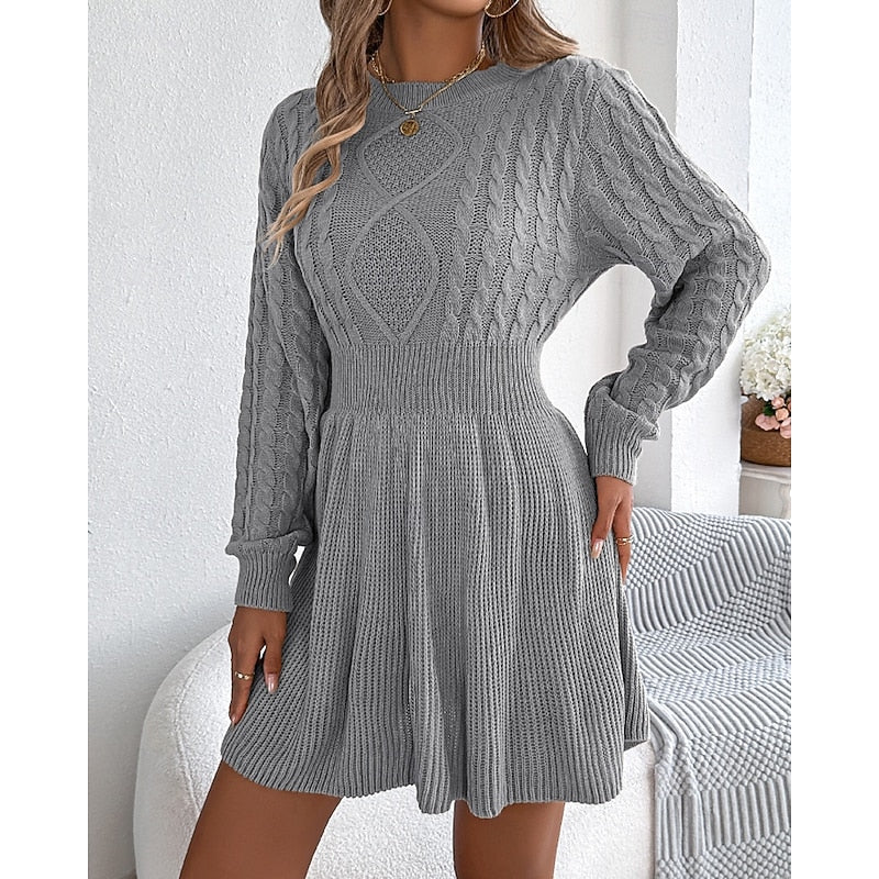 Marvyn | Women's Cable-Knit Sweater Dress
