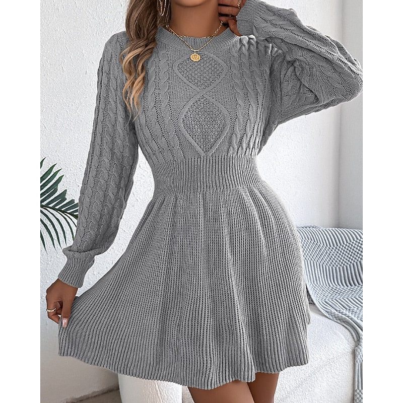 Marvyn | Women's Cable-Knit Sweater Dress