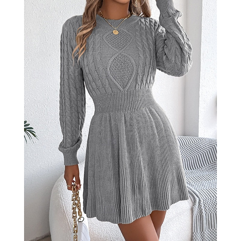 Marvyn | Women's Cable-Knit Sweater Dress