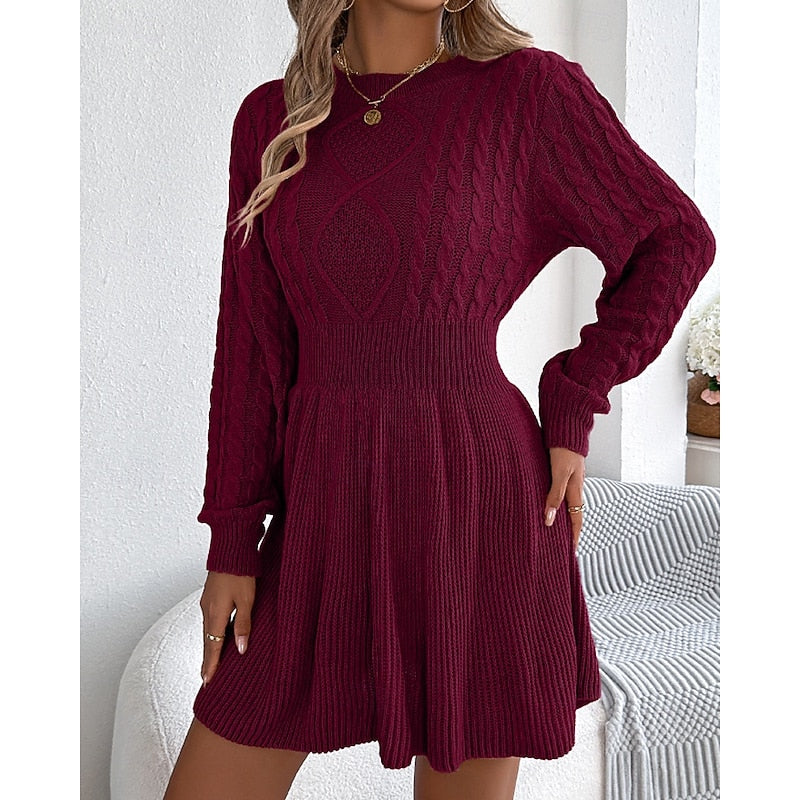 Marvyn | Women's Cable-Knit Sweater Dress