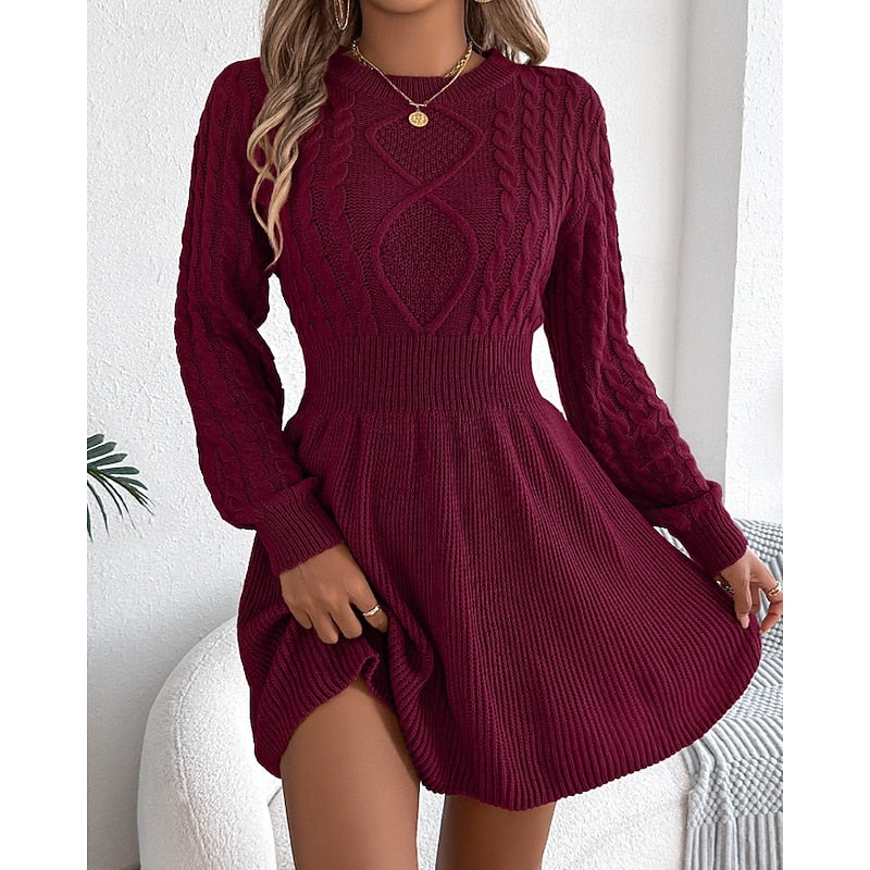 Marvyn | Women's Cable-Knit Sweater Dress