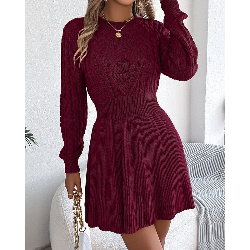 Marvyn | Women's Cable-Knit Sweater Dress