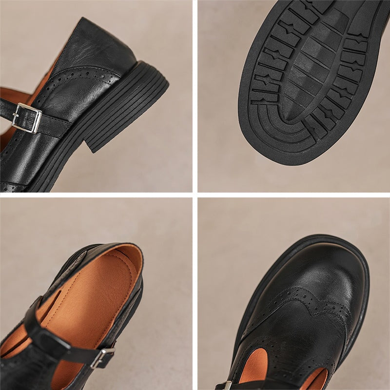 Elvara | Elegant Mary Janes Made Of Leather