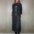 Nevara | Women's Long Knit Sweater Dress Layered Midi