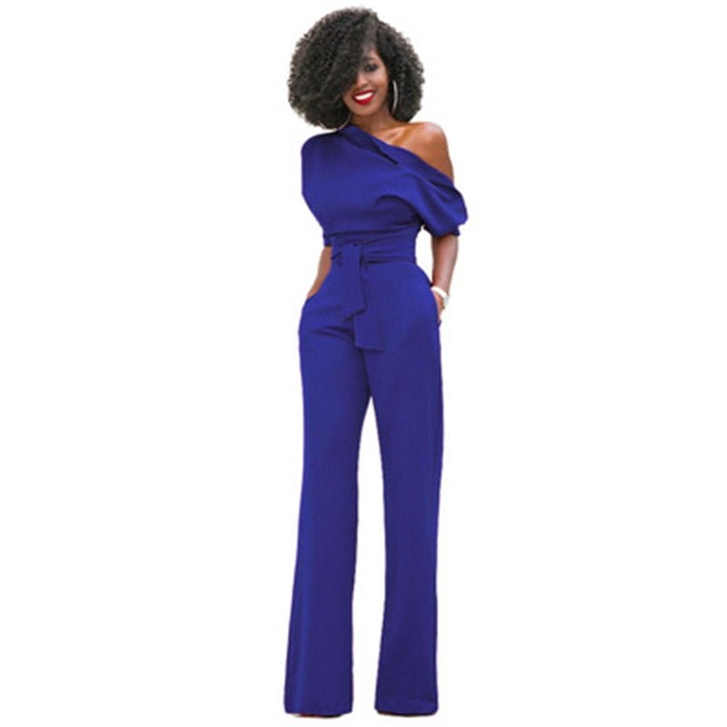 Ondine | Women's One Shoulder Wide Leg Jumpsuit