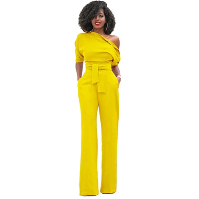 Ondine | Women's One Shoulder Wide Leg Jumpsuit