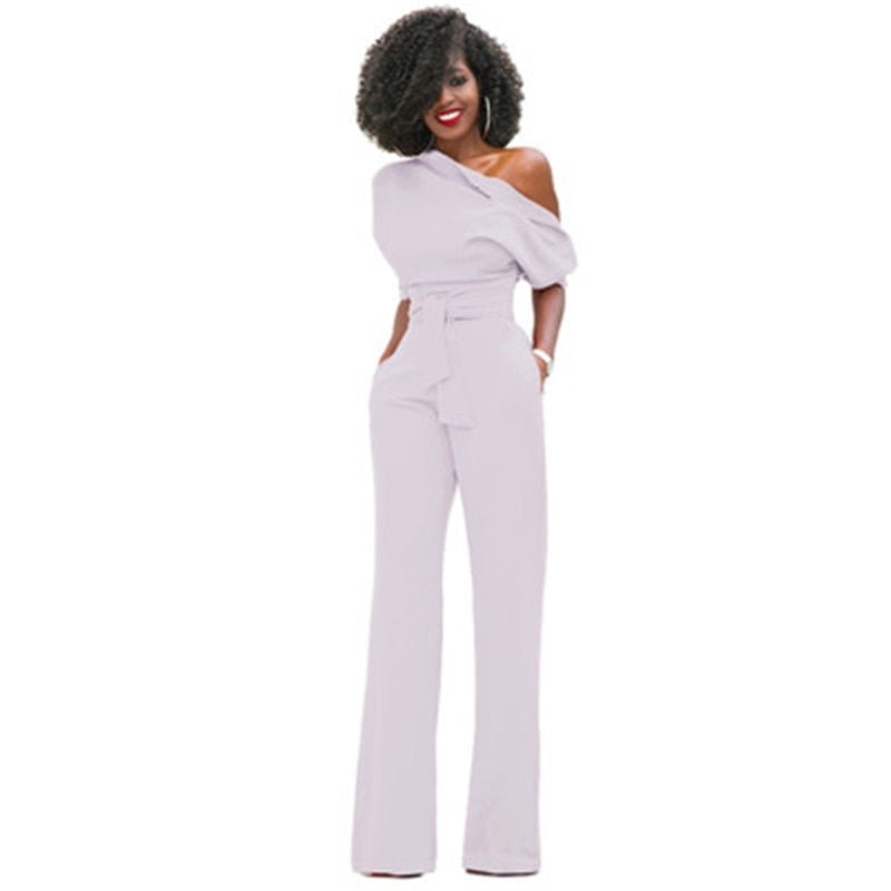 Ondine | Women's One Shoulder Wide Leg Jumpsuit