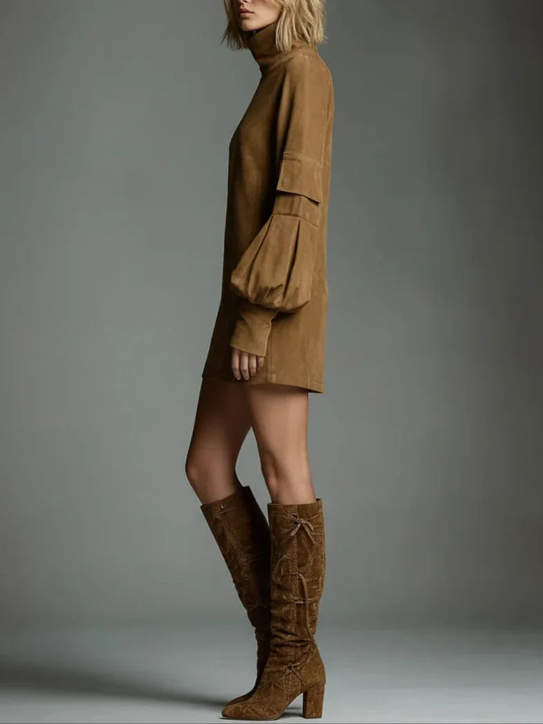 Félicie - Oversized Suede Mini Dress