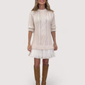 Primrose | Women's Mock Neck Cable Sweater Dress