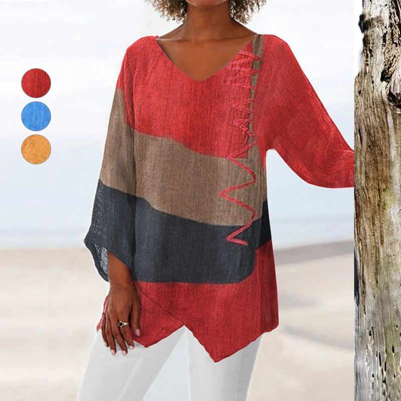 Raven | Women's V-Neck Asymmetrical Tunic