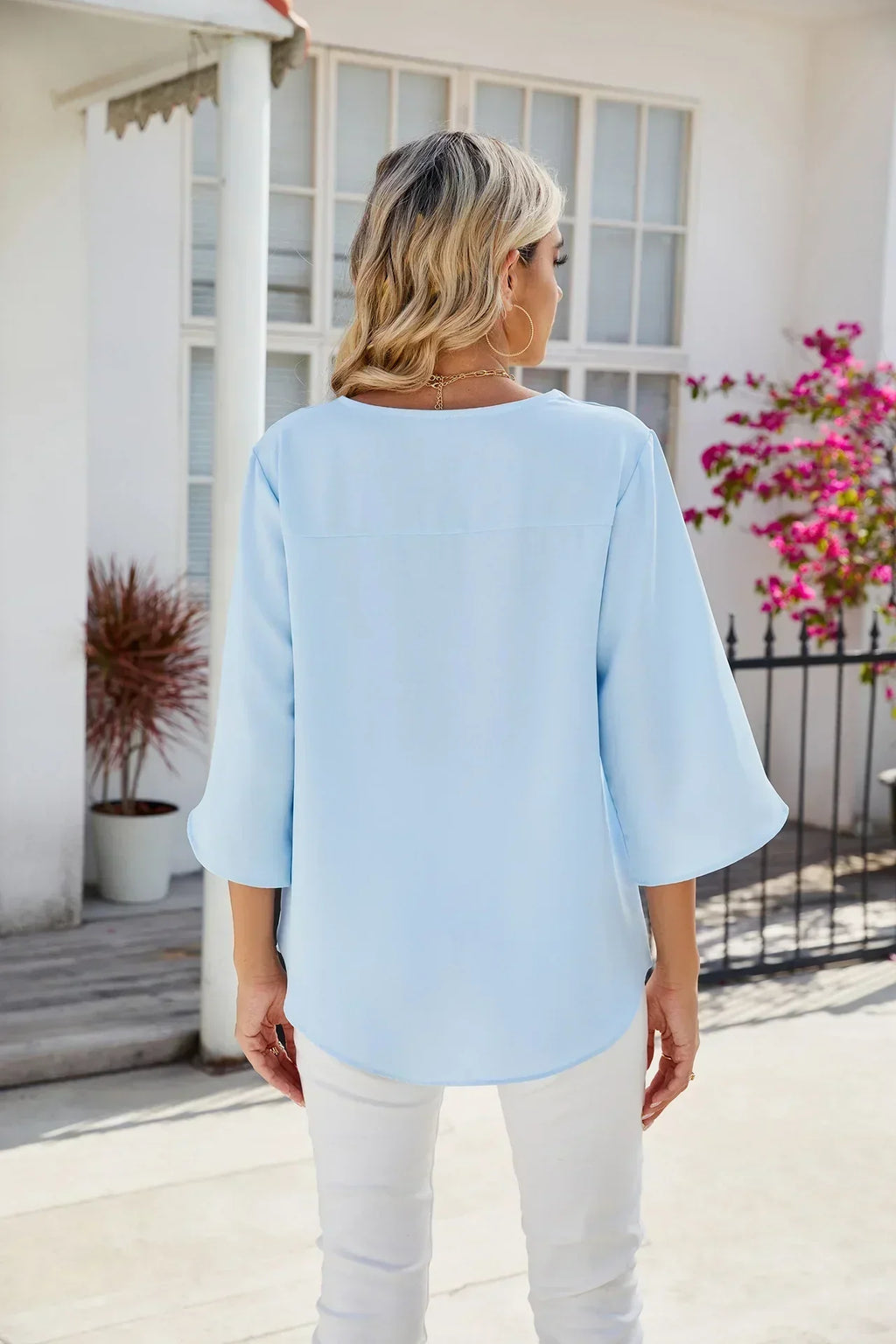 Rosalind | Women's V-Neck 3/4 Sleeve Blouse