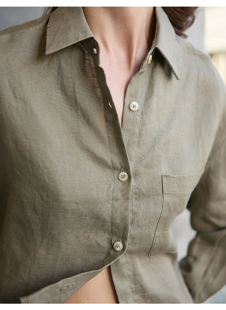 Rosamund | Women's Cropped Oversized Button-Down Shirt