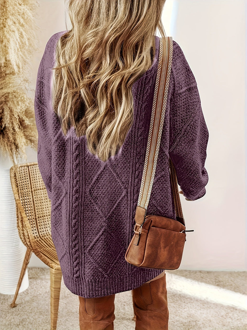 Solara | Women's Cable-Knit Sweater Dress