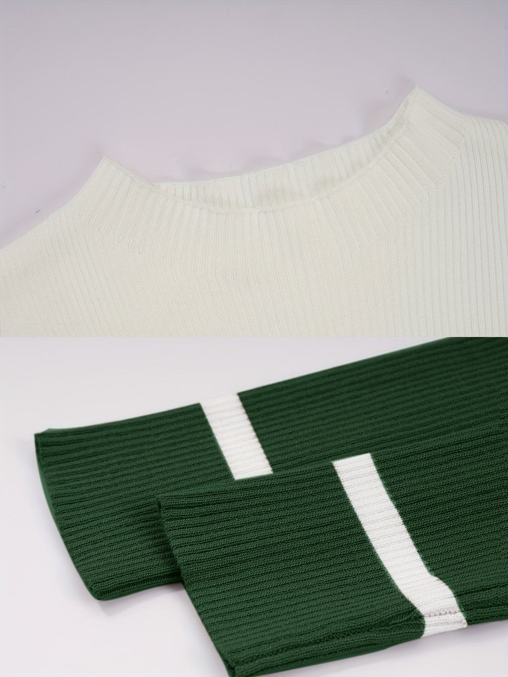 Solvara | Women's Striped Long Sleeve Midi Sweater Dress
