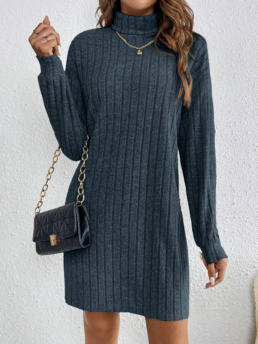 Veradne | Women's Ribbed Sweater Dress