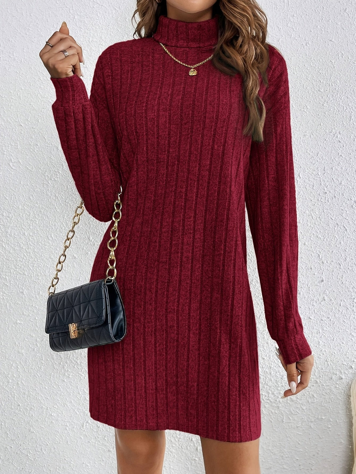 Veradne | Women's Ribbed Sweater Dress