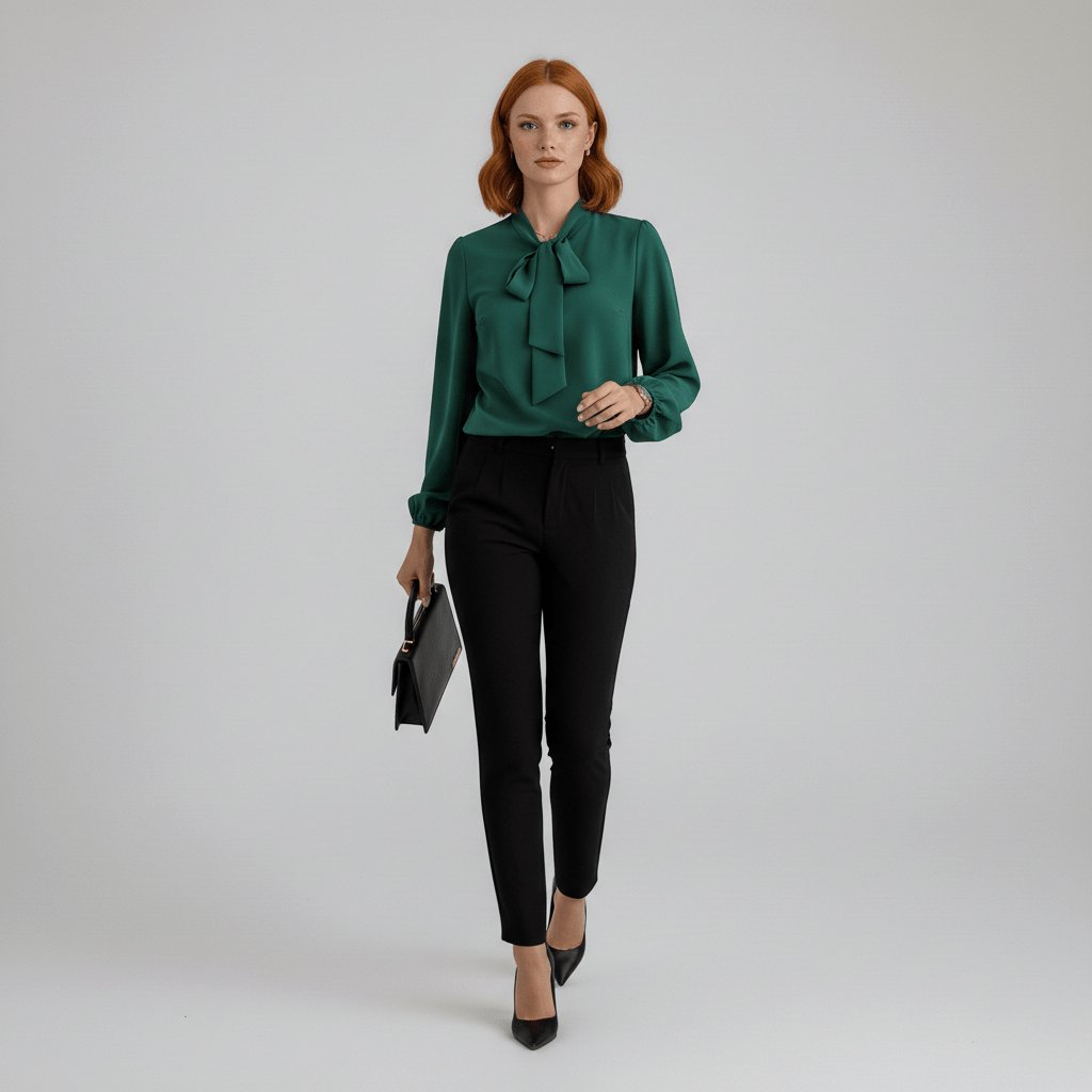 Verity | Women's Tie Neck Long Sleeve Blouse