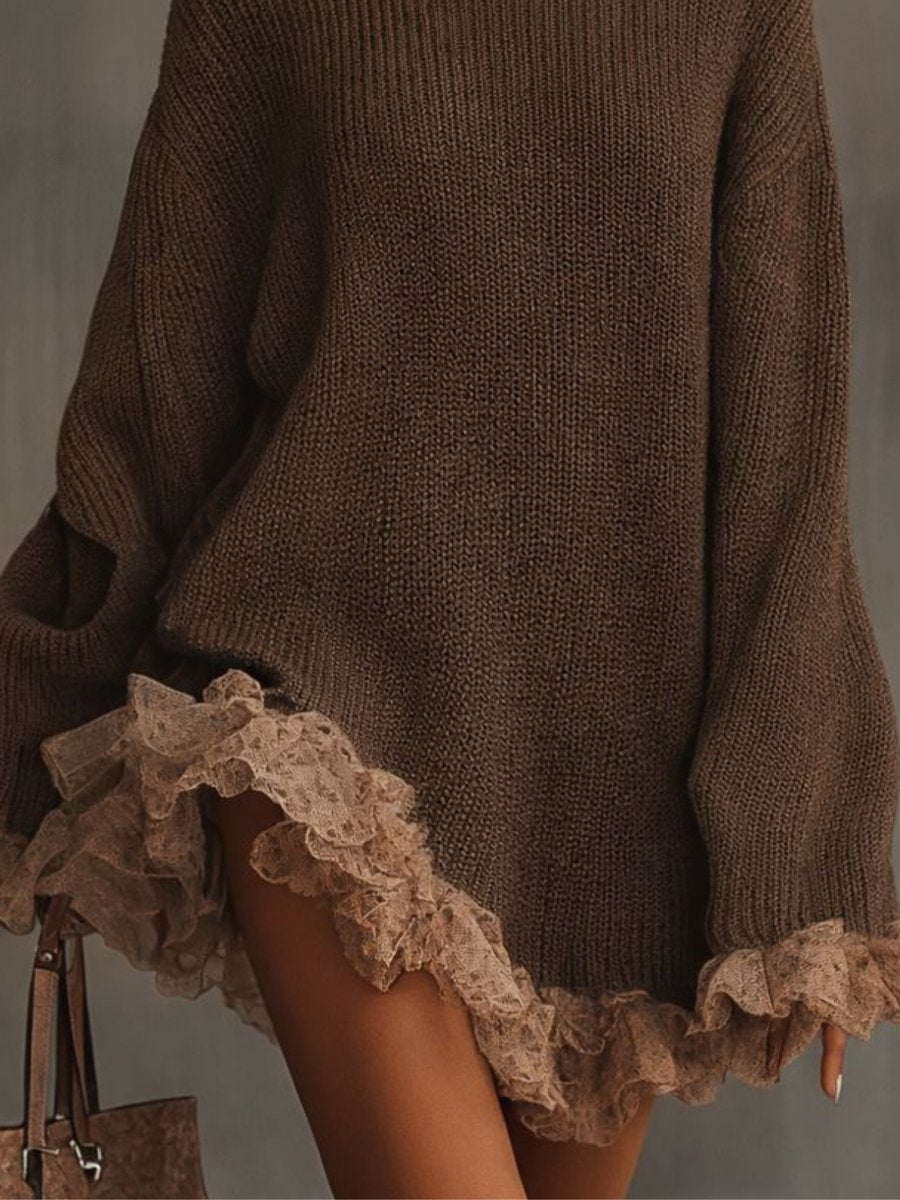 Vexlyn | Women's Oversized Turtleneck Sweater Dress